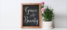 hand lettering on frame